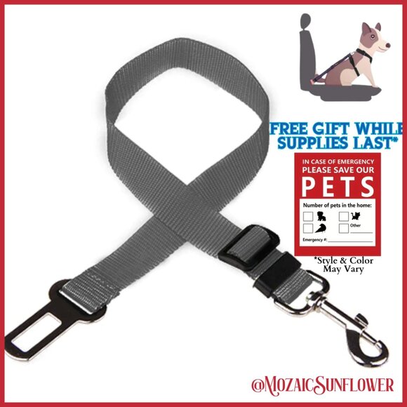 Other - Medium Grey Heavy Duty Pet Seat Belt Help To Safely Travel With Your Pet + GIFT